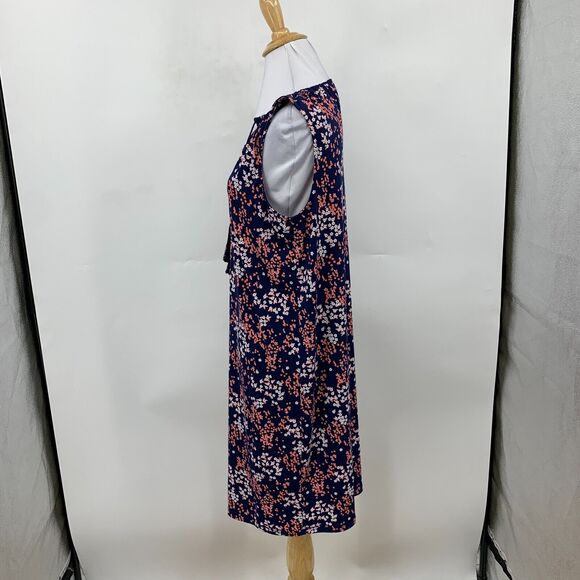 Michael Kors Dress Womens S Small Navy Multi Floral Print Sleeveless Tassel Tie - Picture 4 of 10